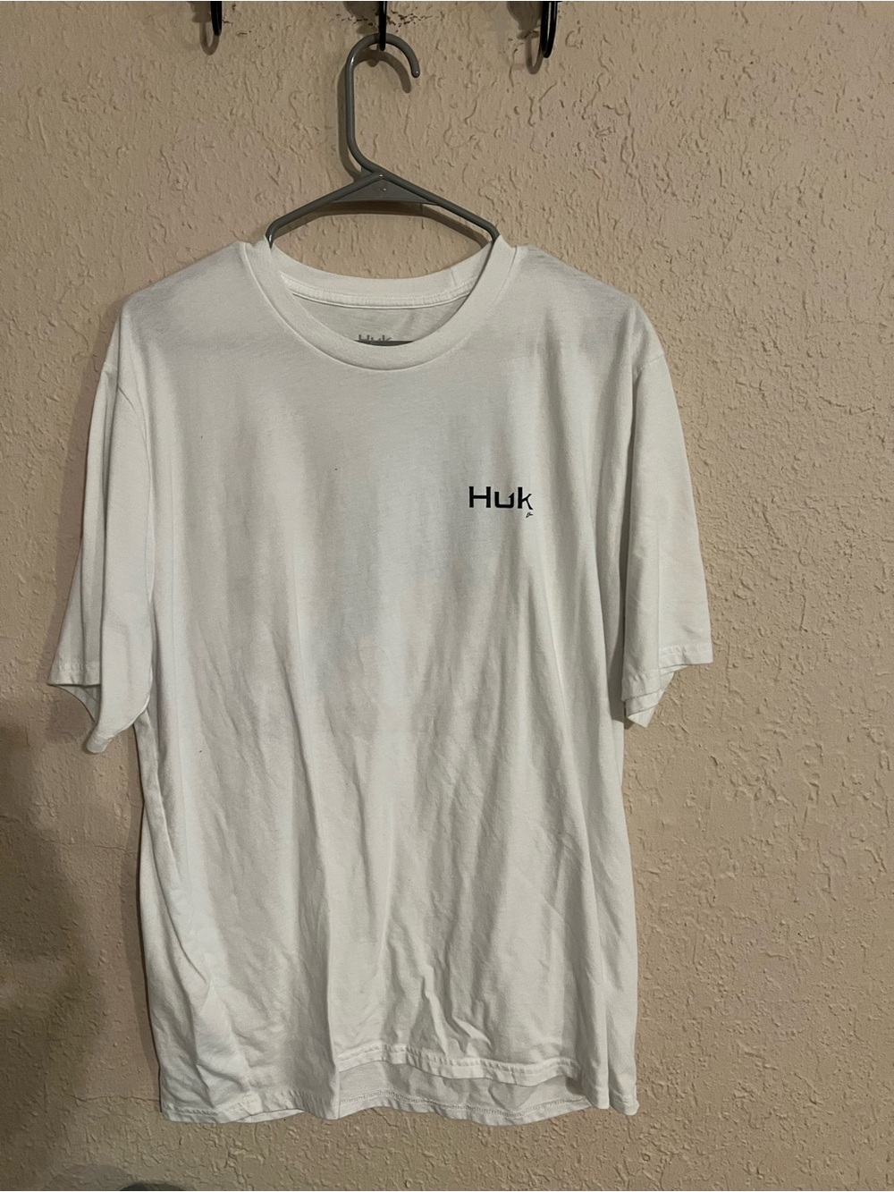 Huk White Short Sleeve Logo Tee